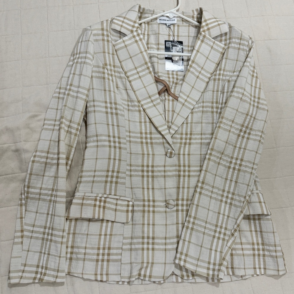 Melrose with love blazer - plaid.